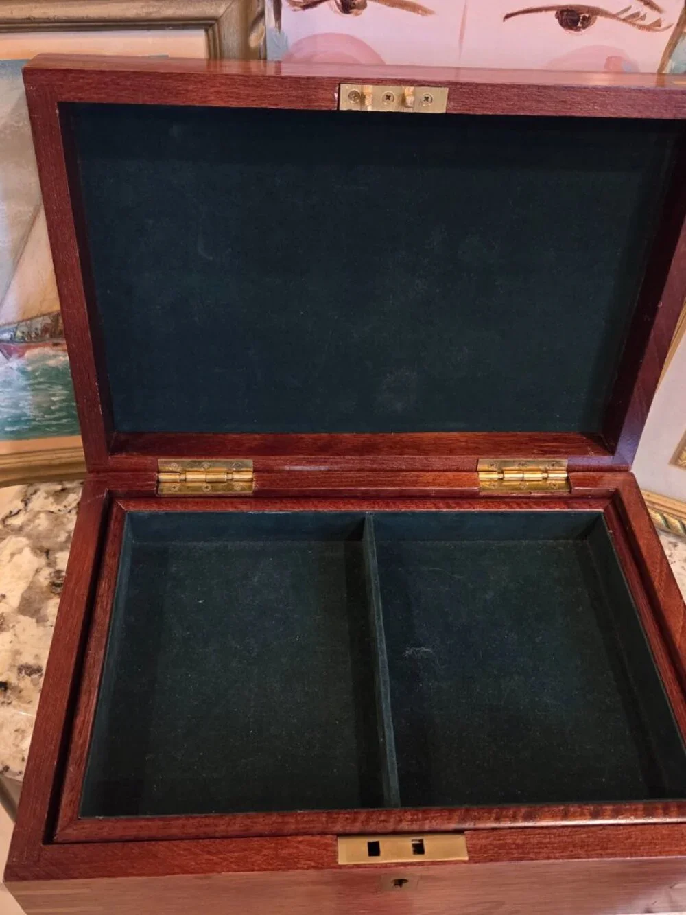Vintage campaign-style wooden box, resembling a Piffers Khyber-Pass 1880 Box